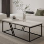 Hanah Home Verona P0024623 Juego de Mesas de Café Blanco